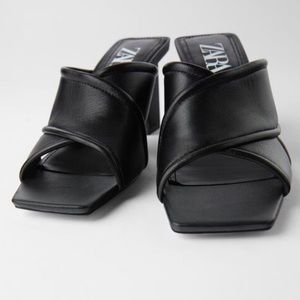 ZARA Soft Leather Heeled Sandals